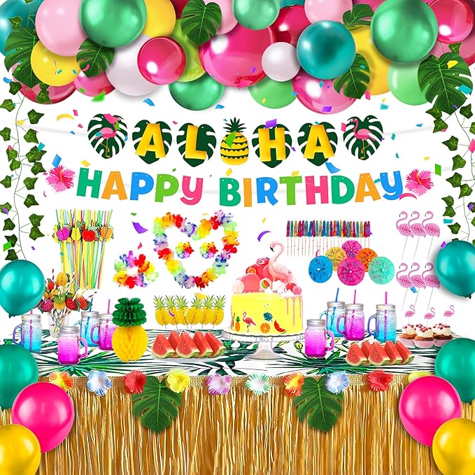 Party Spot! Luau Party Decorations Hawaiian Birthday Party
