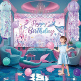 Mermaid Birthday Decorations For Women Colorful Jellyfish Lanterns