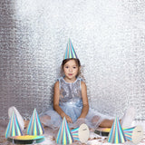 ZOIIWA 48 Pieces Iridescent Party Hats Rainbow Laser Themed Hat