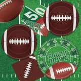 96 Pcs Football Party Supplies Kit Football Plates and Napkins Sets