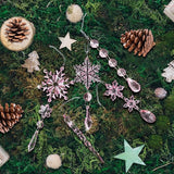 32pcs Crystal Christmas Ornaments for Christmas Tree Decorations-Pink