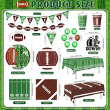 115PCS Football Party Decorations Football Paper Plates and Napkins