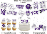 TCU Party Supplies for Football, Birthday Gift, Graduation Party