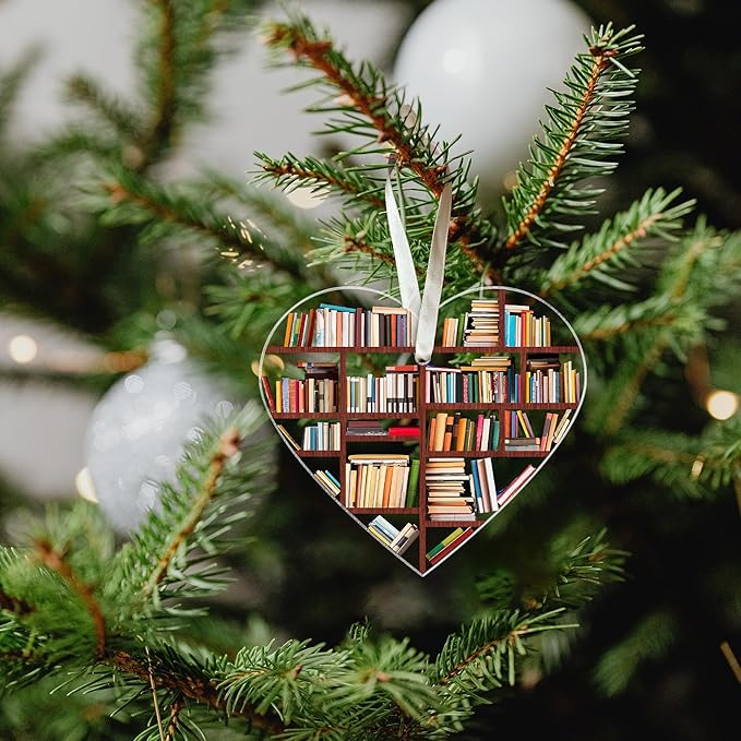 Book Ornaments for Christmas Tree - Book Lovers Gifts for Women -