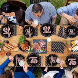 96 Pcs 75th Birthday Plates and Napkins Party Supplies Happy 75th