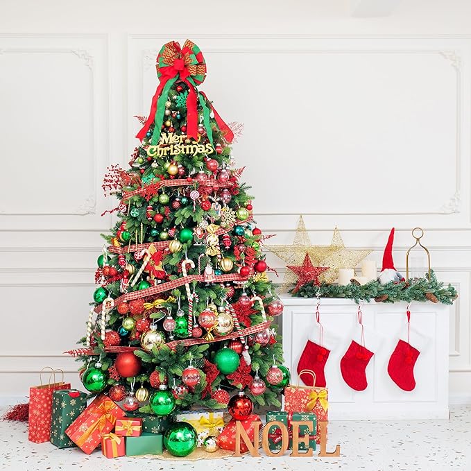 XmasExp 24ct Mini Christmas Ball Ornaments Shatterproof Christmas