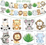 Jungle Safari Banners 2pcs Safari Animals Birthday Party Cutout