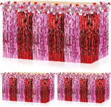 Valentines Party Decorations 4 Pcs Valentine's Day Red Pink Table