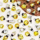 Indian Shelf 25 Piece Glass Silver Gold Christmas Ornaments Premium