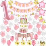 First Birthday Decorations for Girl 1st Baby Girl Number 1 Balloon