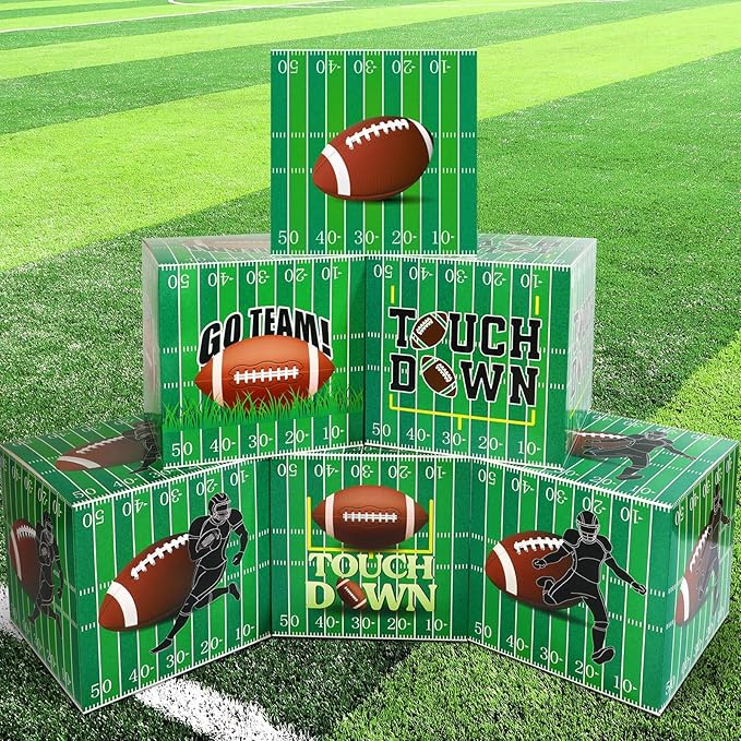 6 Pcs Large Football Party Decorations 12 Inch Football Cardboard