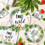 Jungle Animal Theme Two Wild Birthday Plates And Napkins Party