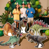 5 Pcs Large Dinosaur Cardboard Cutouts 16.5 to 26.4 Inch Dinosaur