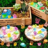 80 Pcs Luminous Mini Resin Animals 80 Styles Tiny Little Glow in The