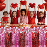 Valentines Party Decorations 4 Pcs Valentine's Day Red Pink Table