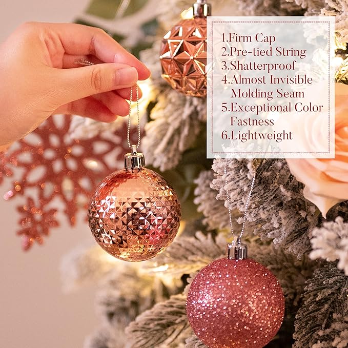 Valery Madelyn Christmas Tree Decorations Ornament Set, 50ct 2 Inches