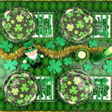 194 Pcs St Patricks Day Paper Plates & Napkins Green Shamrock Paper