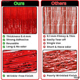 KatchOn, XtraLarge Red Streamers Backdrop - 3.2x8 Feet, Pack of 2 |