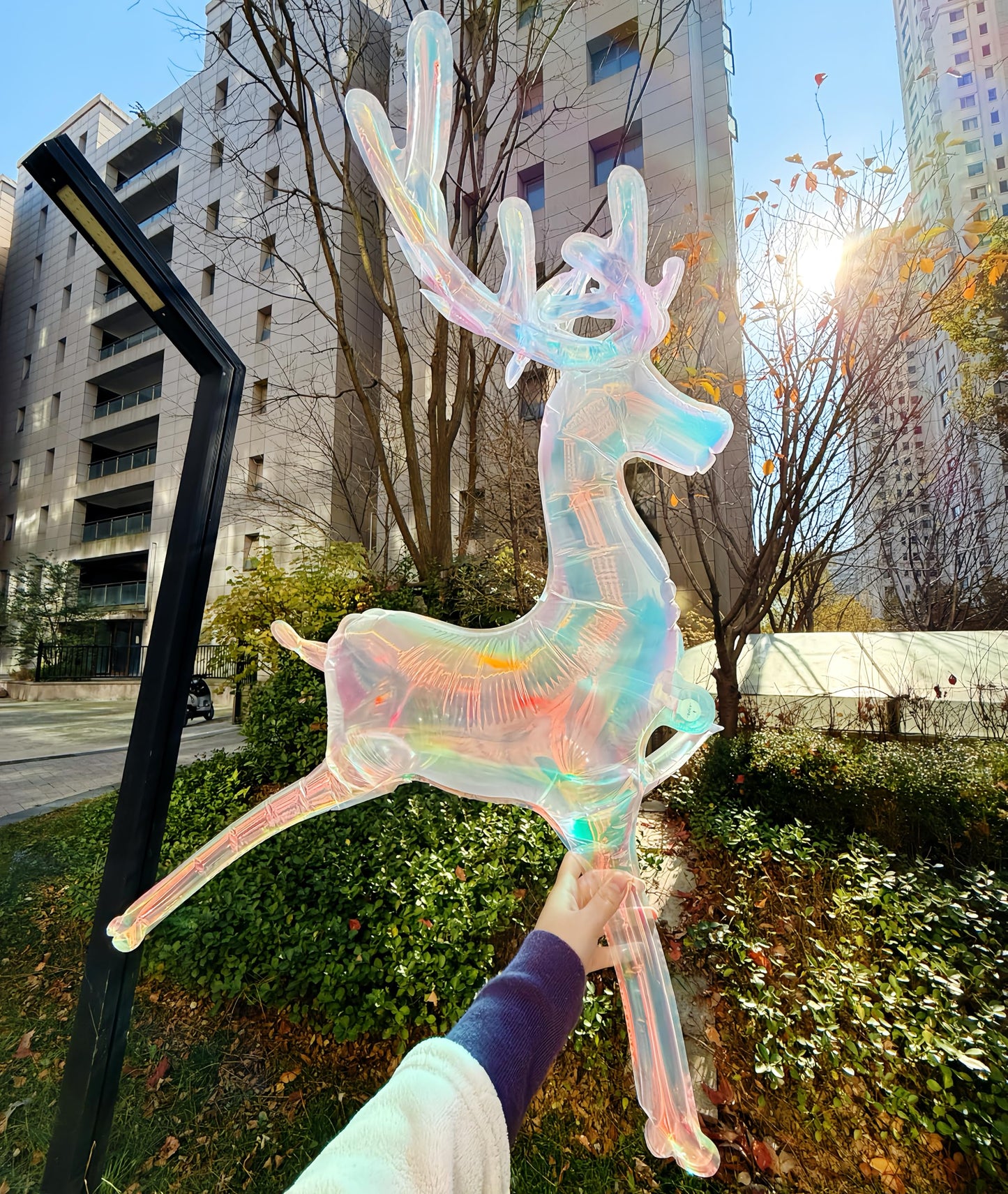 2Pcs Iridescent Reindeer Balloons Deer Elk Decoration/Christmas Giant