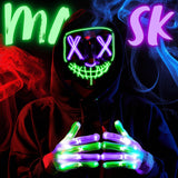 JOYIN Halloween Led Mask, Light Up Mask and Gloves for Cosplay Costume