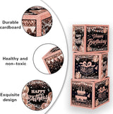 Rose Gold Birthday Party Decorations Kit for Women 4pcs birthday
