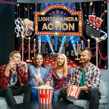 Lights Camera Action Backdrop Large 72x44 Inch Movie Theme Party