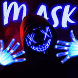 JOYIN Halloween Led Mask, Light Up Mask and Gloves for Cosplay Costume