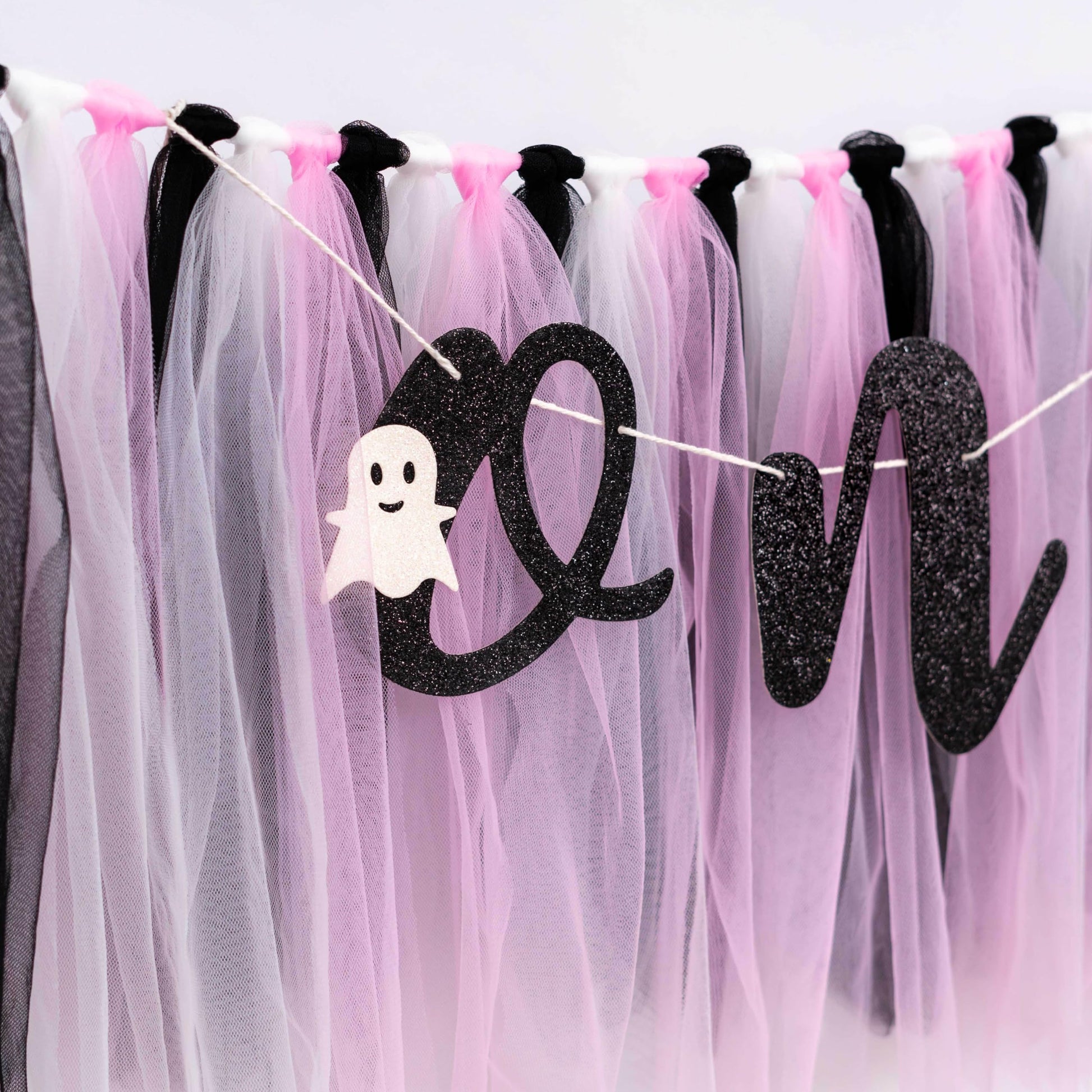 Halloween Themed Birthday Highchair Banner - Little Ghost 1st/First