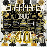 40th Birthday Decorations for Men Women 21pcs the Year 1986 Banner