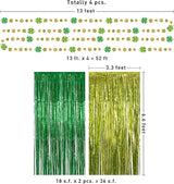 St Patrick Backdrop St Patricks Day Garland Clover Garland Green