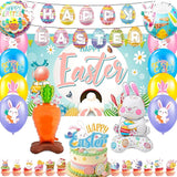 Easter Party Decorations 51pcs Easter Bunny Decorations Set