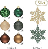 Valery Madelyn Christmas Tree Decorations Ornament Set, 50ct 2.36 #20
