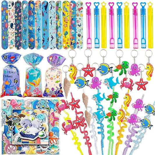 110Pcs Under the Sea Party Favors Ocean Party Favors Cute Sea Animal