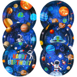 60 Pcs Outer Space Birthday Party Supplies 7 Inch Solar