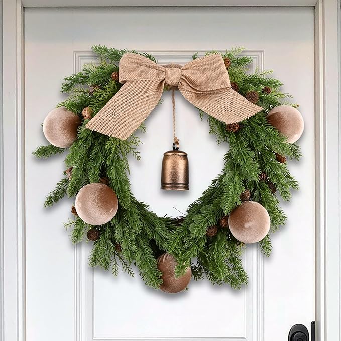 Velvet Ornaments for Christmas Tree Decorations - Brown Xmas Ball