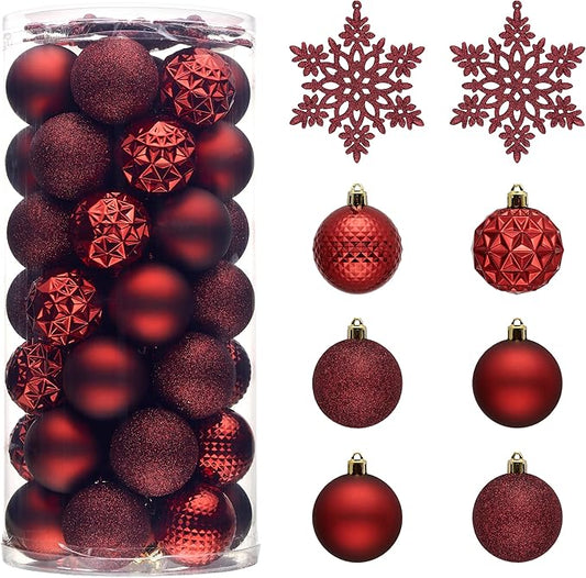 Valery Madelyn Christmas Tree Decorations Ornament Set, 50ct 2 Inches