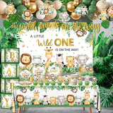 Safari Baby Shower Decorations 262pcs Wild Birthday Decorations