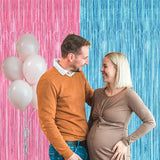 2 Pack Gender Reveal Decorations, 3.28 FT x 7.05 FT Pink and Blue