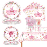GalaHub 193Pcs Ballerina Birthday Party Decorations for 24 - Ballet