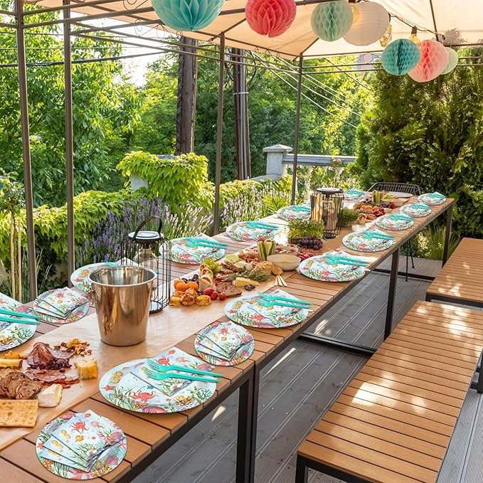50 Guests Under the Sea Party Decorations Plates and Napkins Ocean