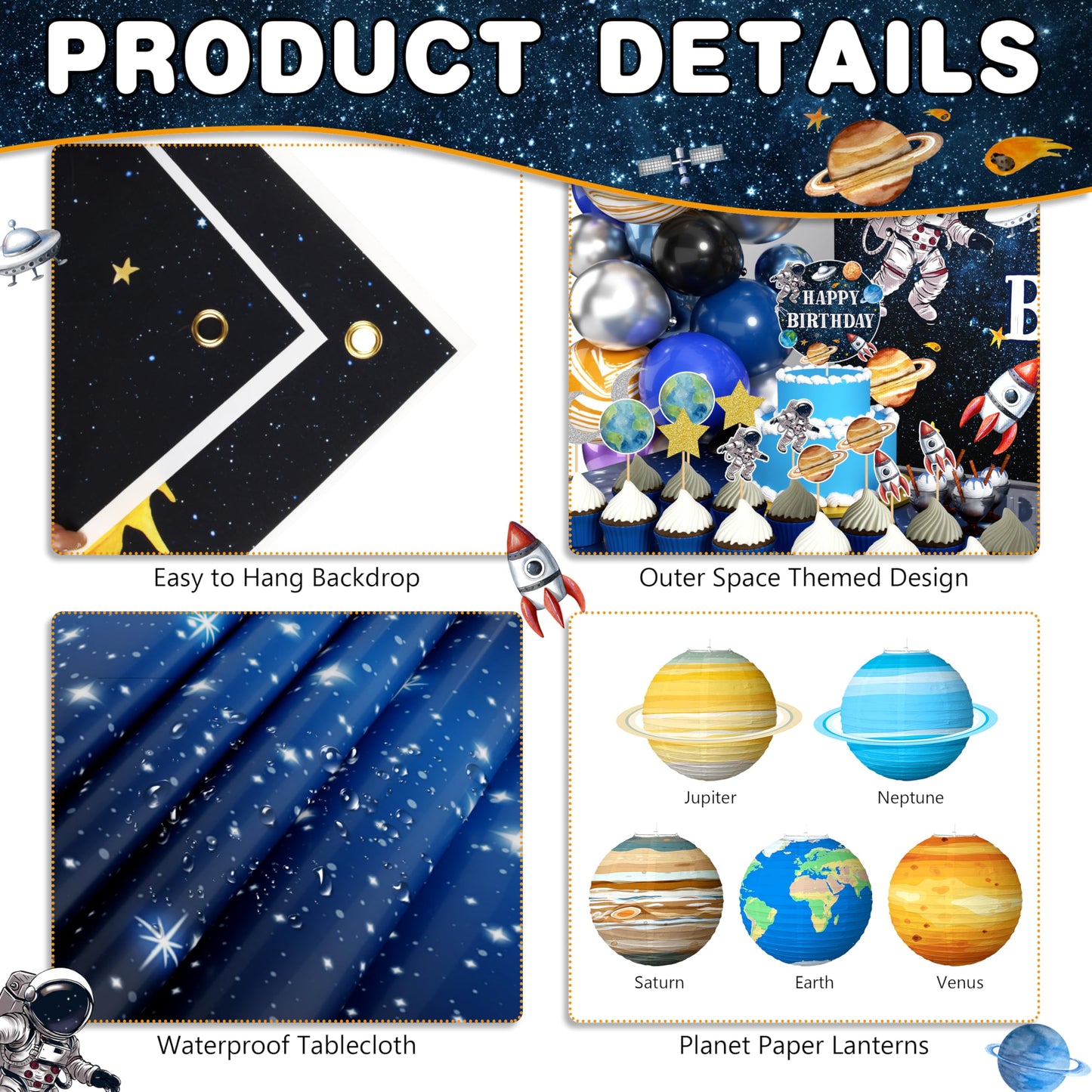 Outer Space Birthday Party Decorations Space Themed Party Supplies