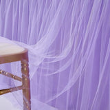 Purple Tulle Table Skirt Baby Shower Table Cloth for Rectangle