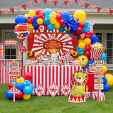 Carnival Theme birthday party decorations & include red blue yellow