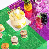 4 Pcs Iridescent Pink and Green Tablecloth Party Decorations,