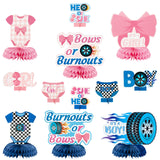 G1ngtar 12Pcs Burnouts or Bows Gender Reveal Party Honeycomb