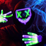 JOYIN Halloween Led Mask, Light Up Mask and Gloves for Cosplay Costume