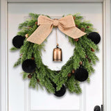 Velvet Ornaments for Christmas Tree Decorations - Black Xmas Ball
