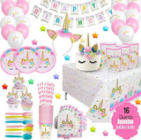 ecoZen Purple Unicorn Birthday Party Decorations Magical Horse