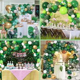 Amandir 153pcs Green and Gold Balloon Garland Arch Kit, Different