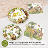 96Pcs African Safari Birthday Party Decorations Supplies Jungle
